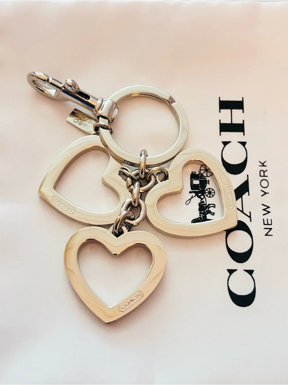 EXTREMELY RARE Coach Y2K Red Heart Keychain/ Bag Charm